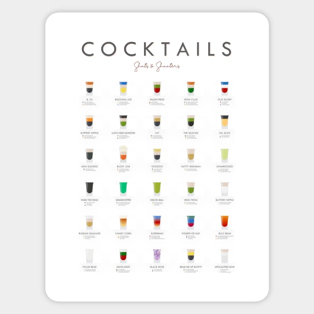 Cocktails Shots And Shooters Sticker by Dennson Creative